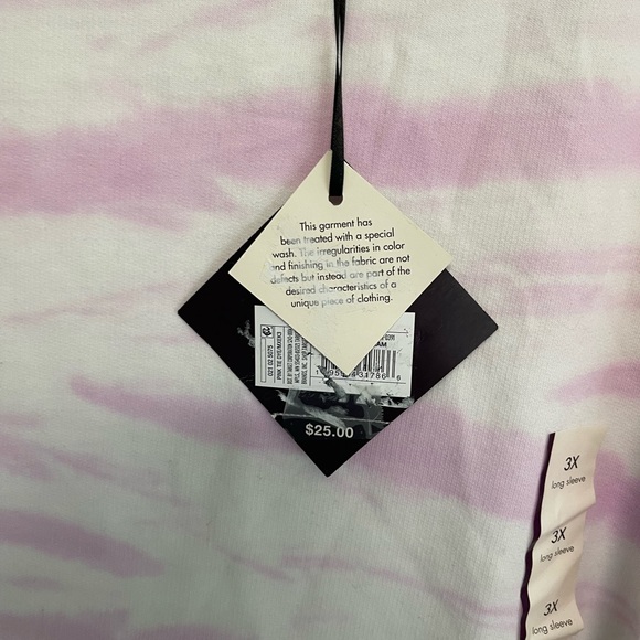 AVA VIV 3X Tye Dye Pink Sweat Shirt NWT - Picture 2 of 7